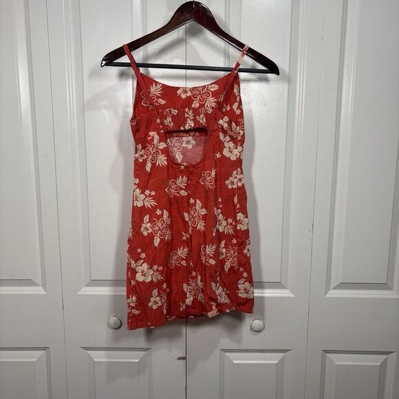 Wild Fable Mini Dress Womens S Red Floral Y2K Cottagecore Summer Vacay Sundress - Picture 4 of 9